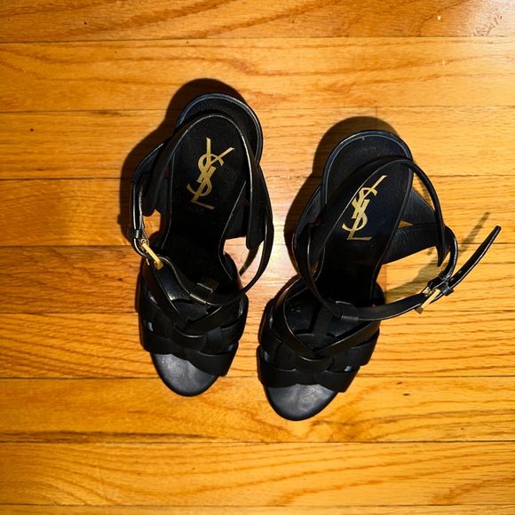 TRIBUTE PLATFORM SANDALS IN SMOOTH LEATHER - Picture 2 of 8